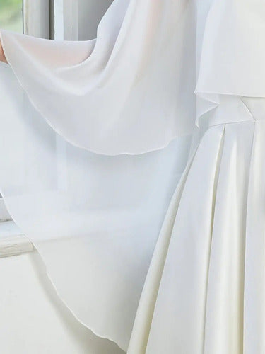 Bolero Capa Novia Gasa Chal Tapado Fiesta Bb 03