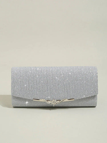 Cartera Clutch Brillosa Delpilar Ct 13 Mujer Noche