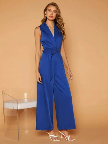 Entero Jumpsuit Mono Cuello Con Solapa Pierna Ancha  El 90