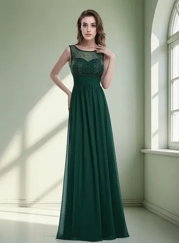Vestido De Fiesta Largo Gasa Ep 91