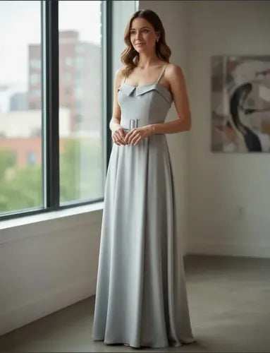 Vestido De Fiesta Largo Graduación Con Cinturón Td 30