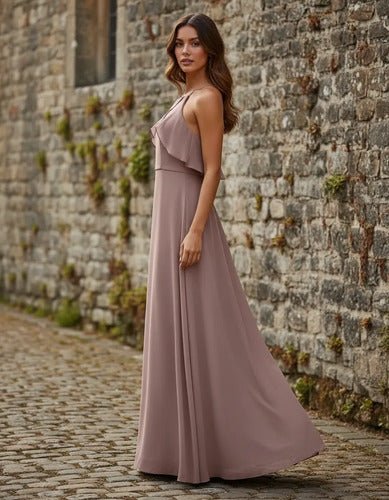 Vestido Fiesta Mujer Largo Gasa Ep 79