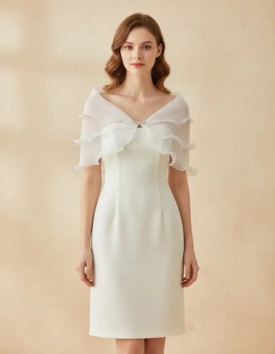 Bolero Novia Tapado Chal Cazadora Boda Bb 14