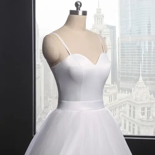 Vestido De Novia Escote Corazón 4 Capas De Tul Ns 01 Blanco 6