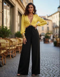 Entero Jumpsuit Mono Escote V Pierna Ancha El 152