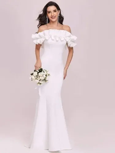 Vestido Novia Blanco Largo Sirena Ne 22
