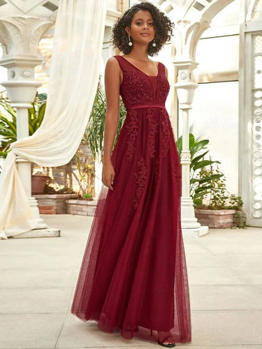 Vestido Fiesta Largo Matrimonio Graduación Dama Honor Ep 195