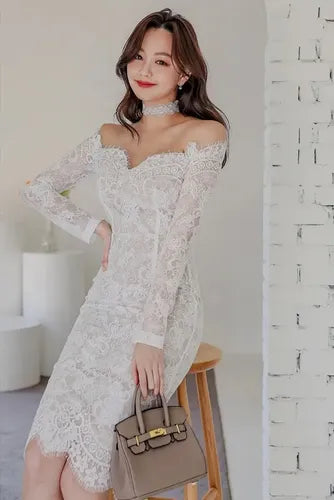 Vestido Formal Coctel Fiesta Pequeño Encaje Mangas Va 439