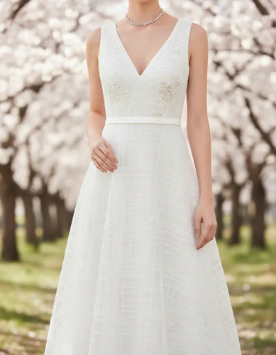 Vestido De Novia Largo Evasé Ne 15