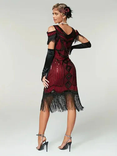 Vestido De Baile Retro Gatsby, Años 20 Charleston  Va 627
