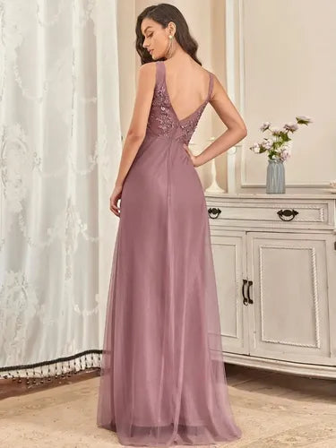 Vestido Fiesta Largo Matrimonio Graduación Dama Honor Ep 195