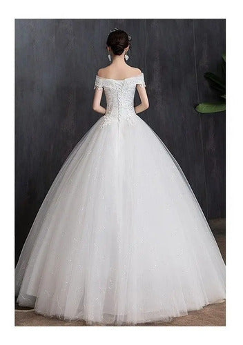Vestido Novia Marfil Ivory Princesa Corset Nf 11