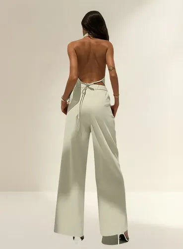Pantalon Ancho Y Top Traje Mujer  Enterito El 227