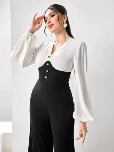 Entero Jumpsuit Mono Fiesta Pierna Ancha El 103 Negro S
