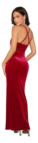 Vestido Fiesta Largo Dama Honor Espalda Descubierta Va 548